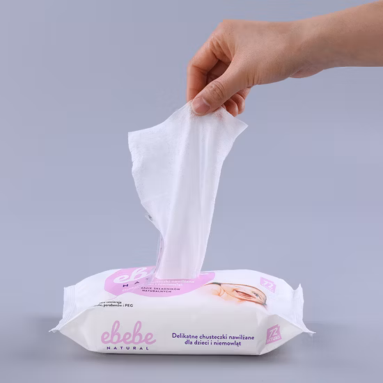 특별한 부직포 개인 상표 무향 소독제 부드럽고 내구성이 뛰어난 OEM 베이비 케어 물티슈(향미 없음)